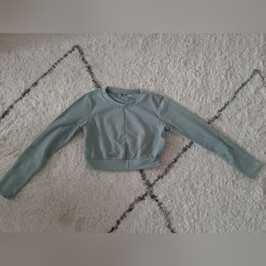 Alo cropped sweatshirt in sage green